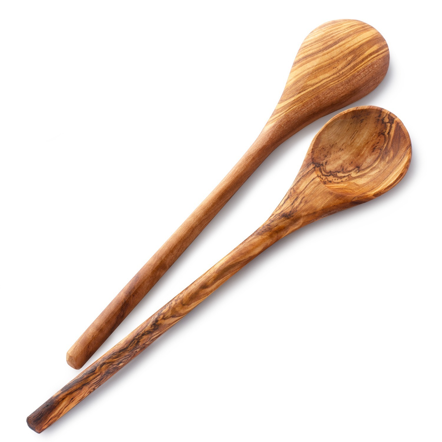 Round Wooden Cooking Spoons – Set of 2