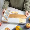 Olive Wood Charcuterie Set with Marble, Ceramic Bowls, and Spoon