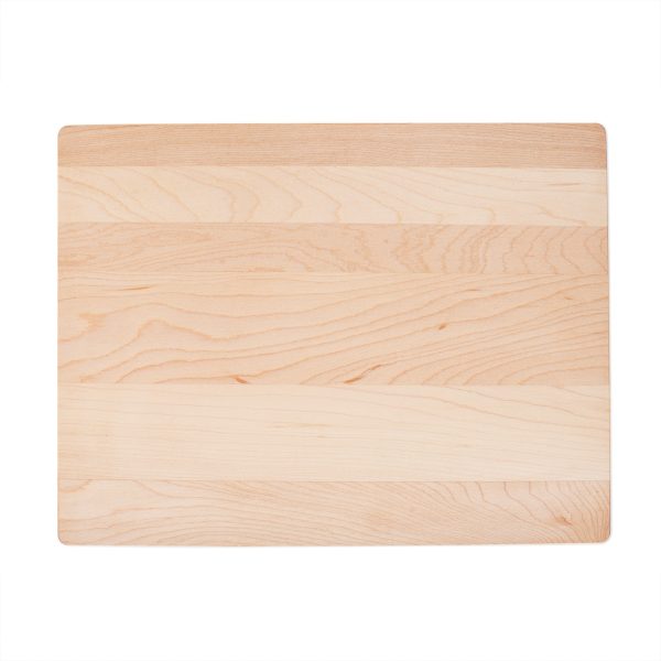 Wooden cutting board isolated on white background.