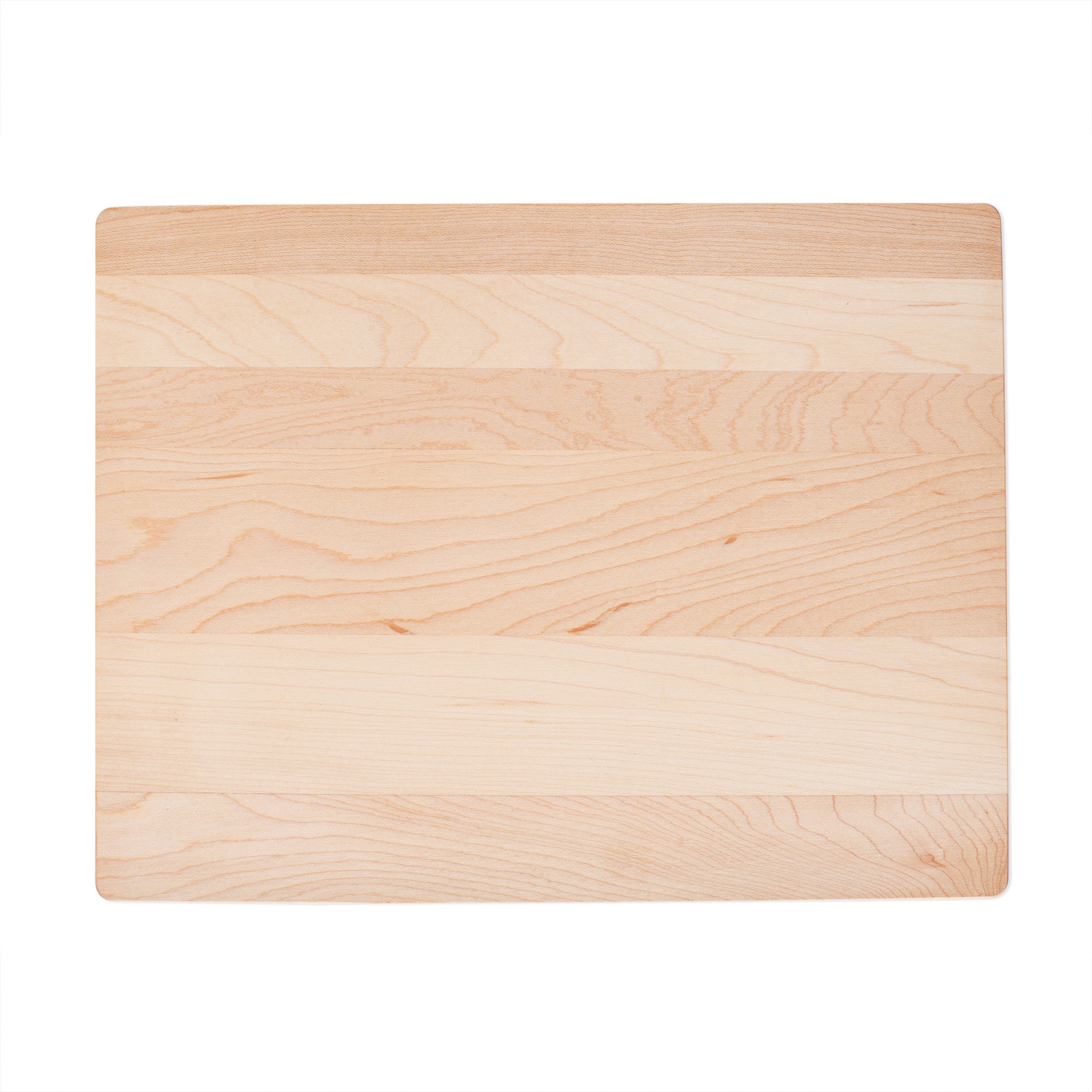 Wooden cutting board isolated on white background.
