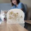 Custom Engraved Pet Portrait Maple Plaque