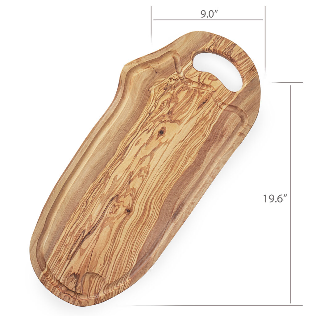Wooden Steak Meat Board with Juice Groove
