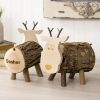 Personalized Wooden Piggy Bank with Bark