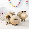 Personalized Wooden Piggy Bank with Bark