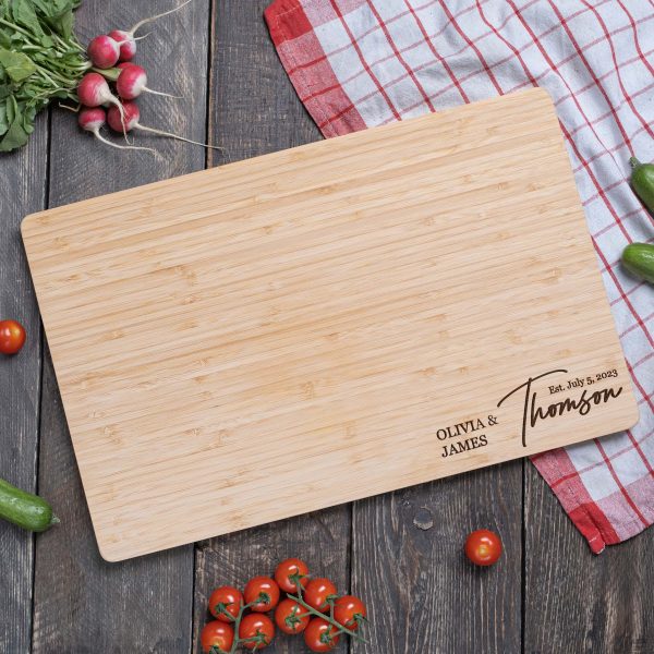 Custom Cutting Board Wood Wedding Gift for Couple