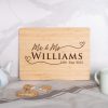 Engraved Cutting Board for Couple with Hearts