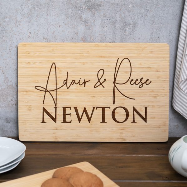 Personalized Cutting Board Wedding Gift - Family Name