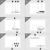 A collection of eight minimalist black-and-white gift tags with various texts and icons.