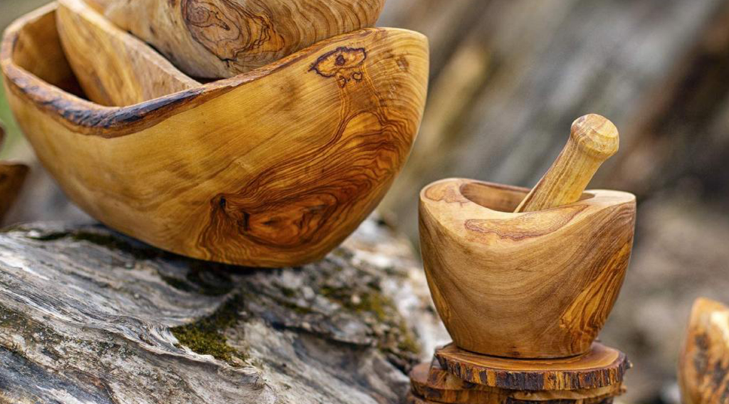 Wood Mortar Set and Pestle