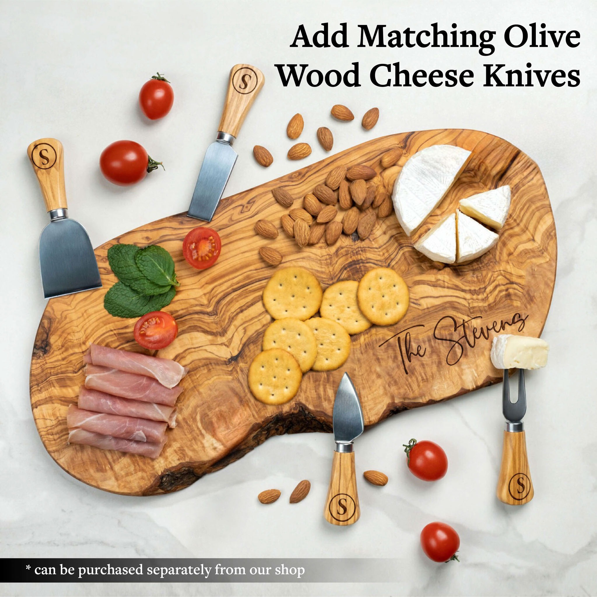 Oval Olive Wood Charcuterie Board
