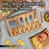 Add cheese knives with matching holder.