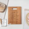 Handwritten Engraved Cutting Board recipe