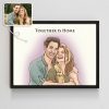 Custom Watercolor Family Portrait Sketch