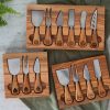 Stainless Steel Cheese Knife Set in Black Gift Box