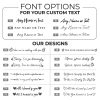 A collection of customizable font options for text, with various phrases showcasing the different typefaces.