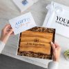 Live Edge Olive Wood Charcuterie Board with Logo
