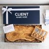 Live Edge Olive Wood Charcuterie Board with Logo – Optional Premium Gift Box