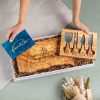 Live Edge Olive Wood Charcuterie Gift with Logo & Premium Gift Box