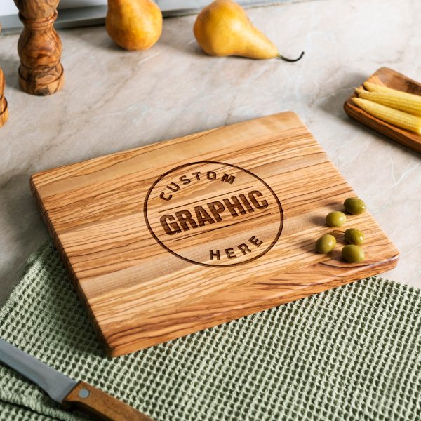 Personalized Olive Wood Cutting Board with Logo
