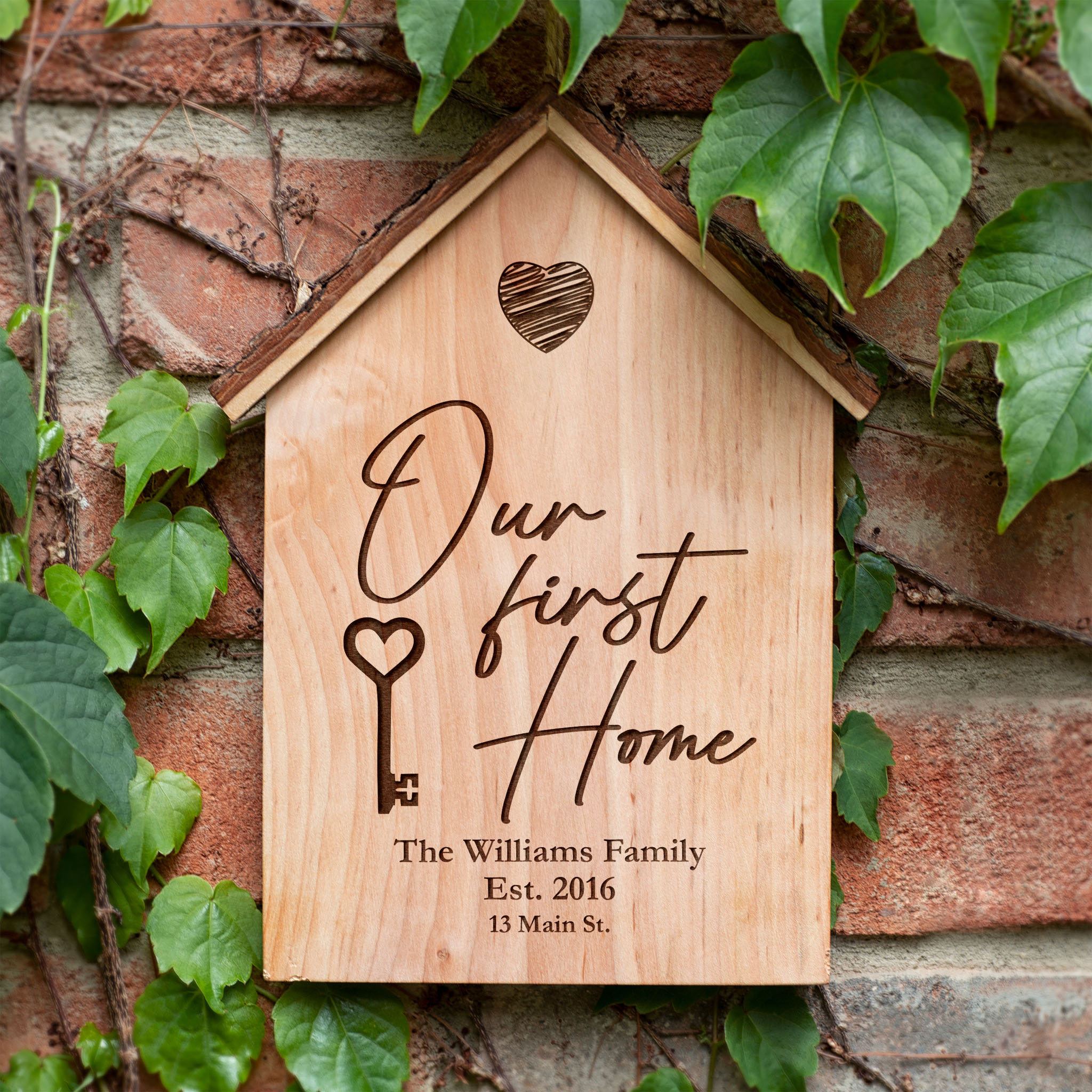 Our first home wooden sign.