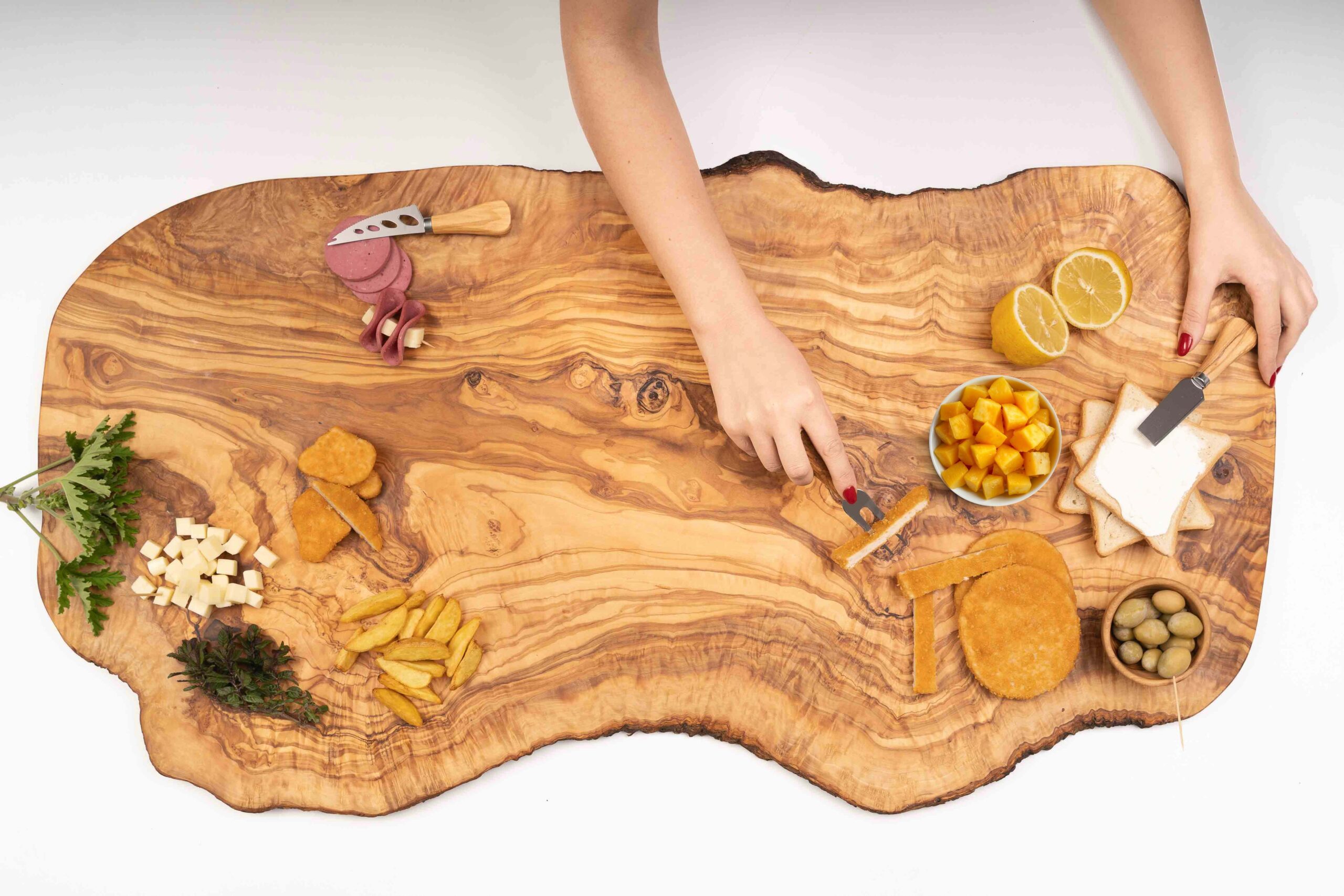 X-Large Olive Wood Charcuterie Board Personalized with logo