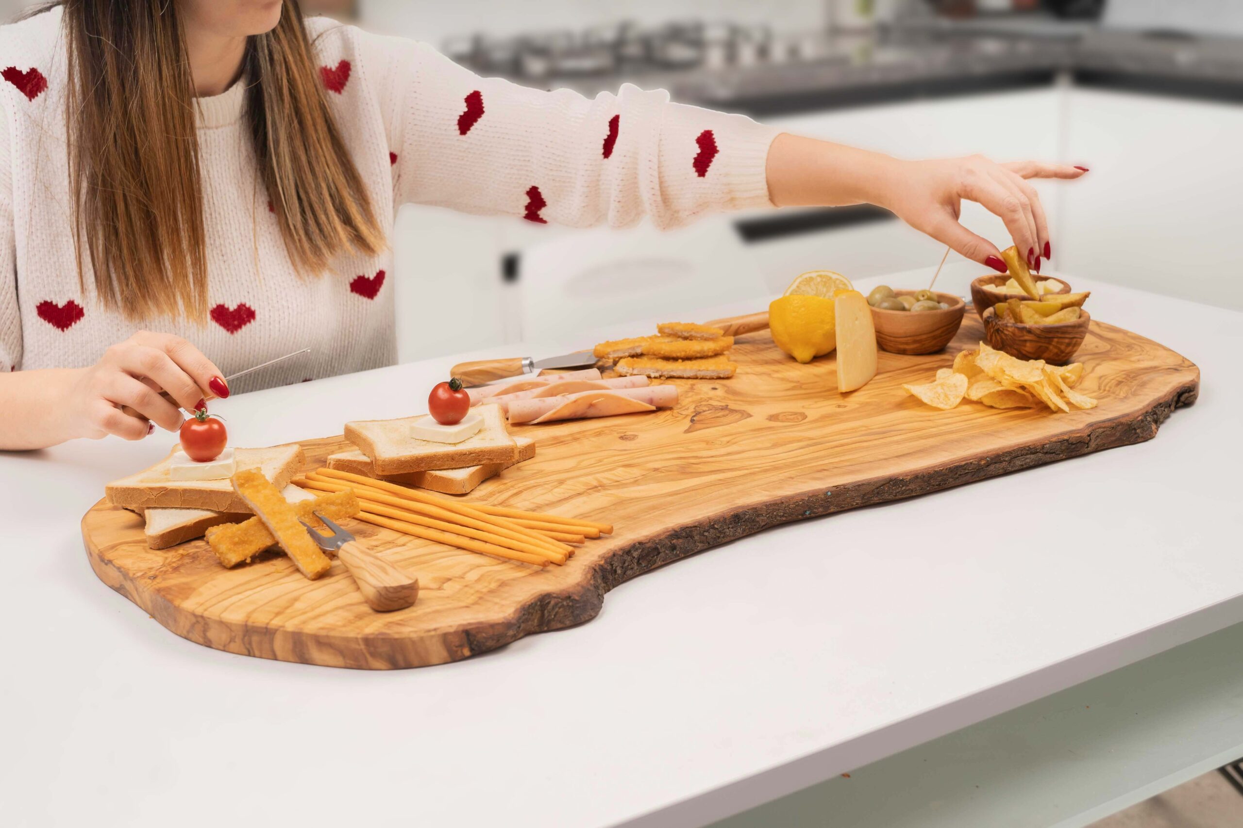 X-Large Olive Wood Charcuterie Board Personalized