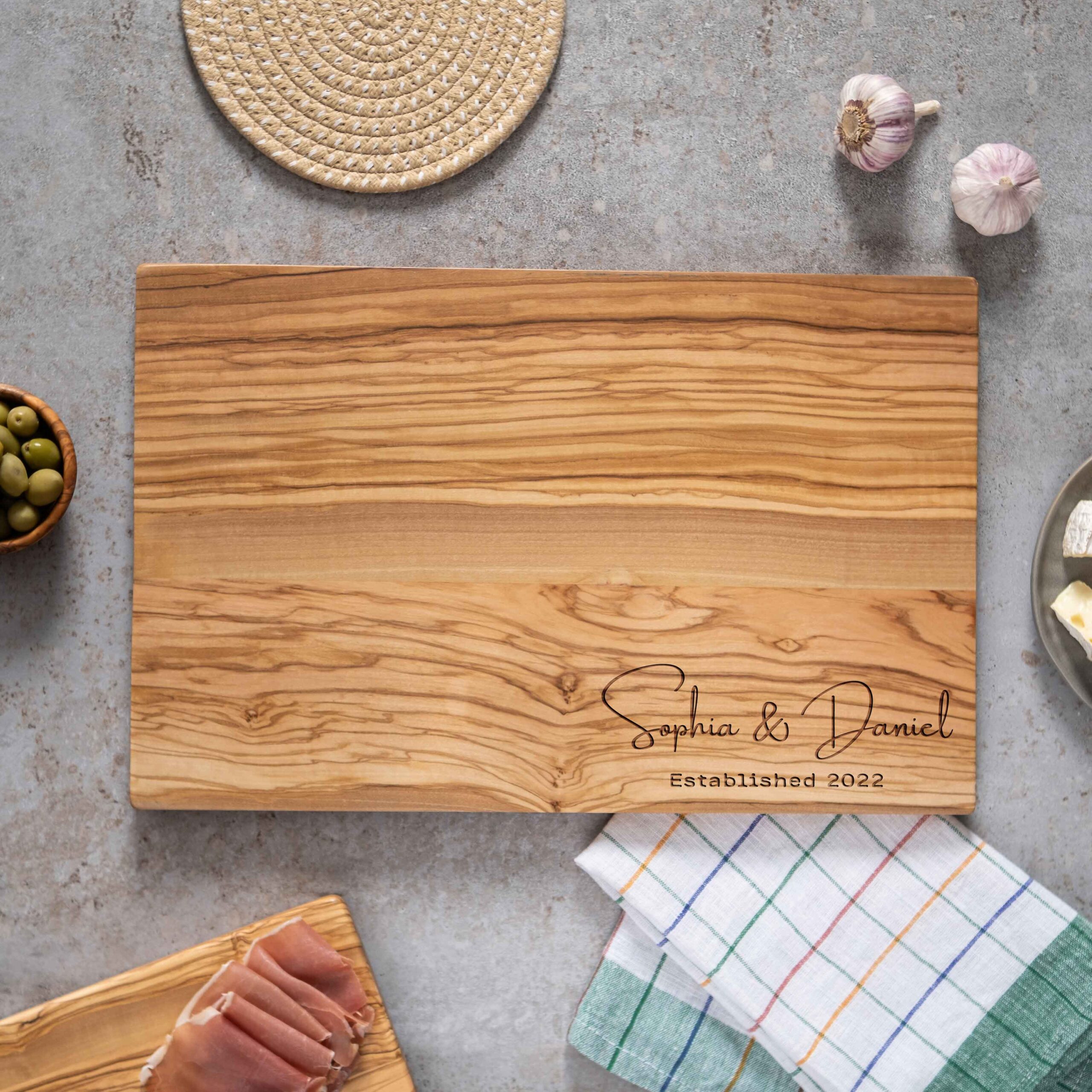 Personalized Olive Wood Cutting Board