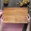 Personalized Olive Wood Cutting Board with logo
