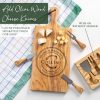 Personalized Olive Wood Cutting Board with Handle (17x8)