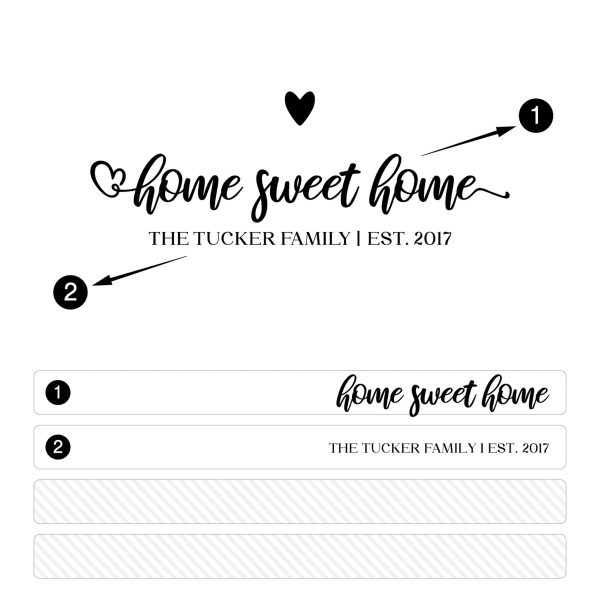 Alternative view of Personalized Home Sweet Home Rustic Sign