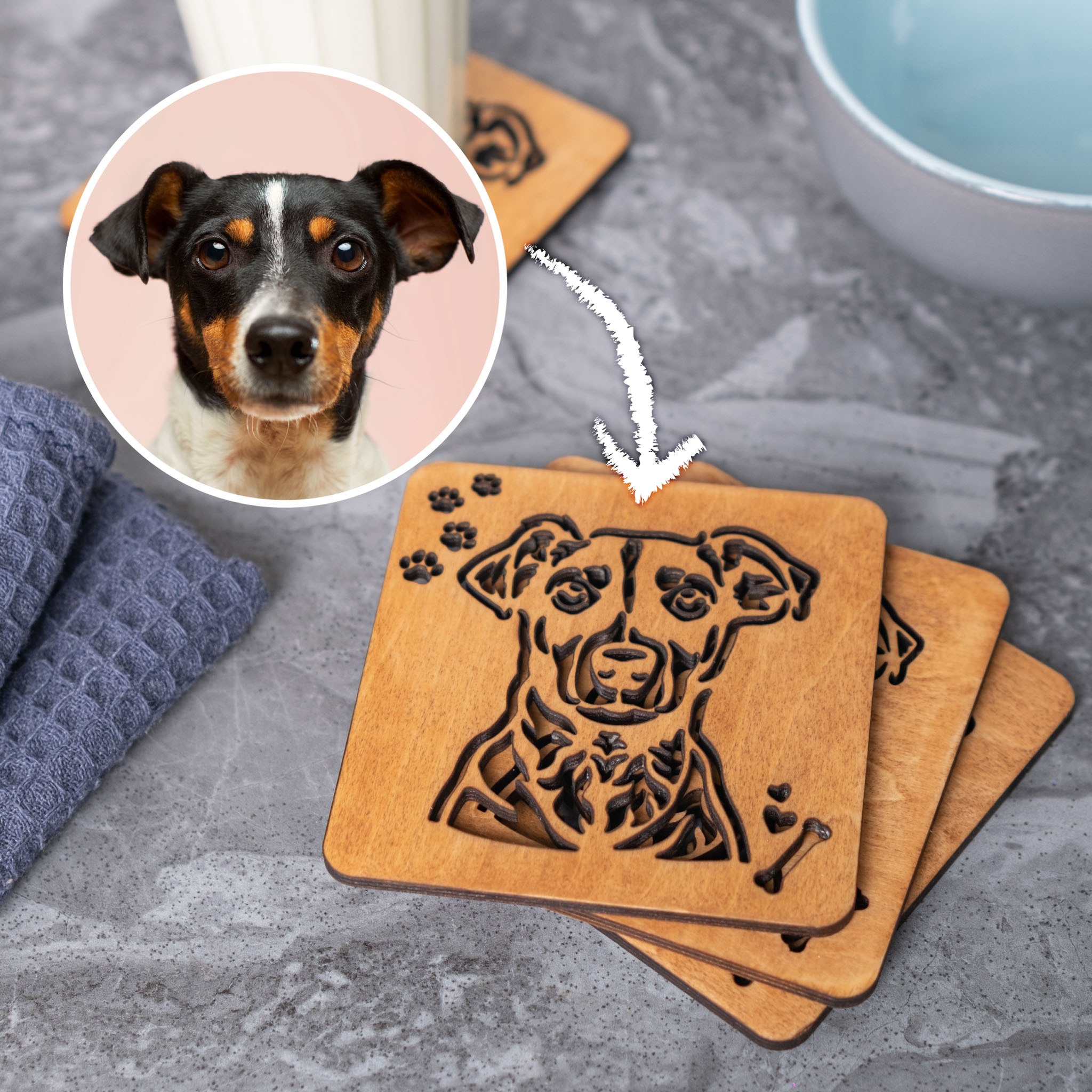 Custom Dog Coasters