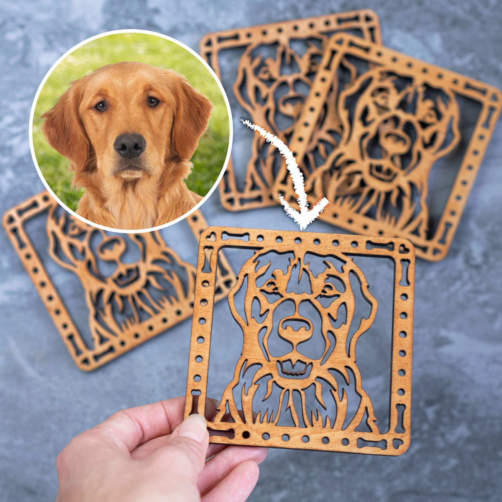 Custom Dog Coasters