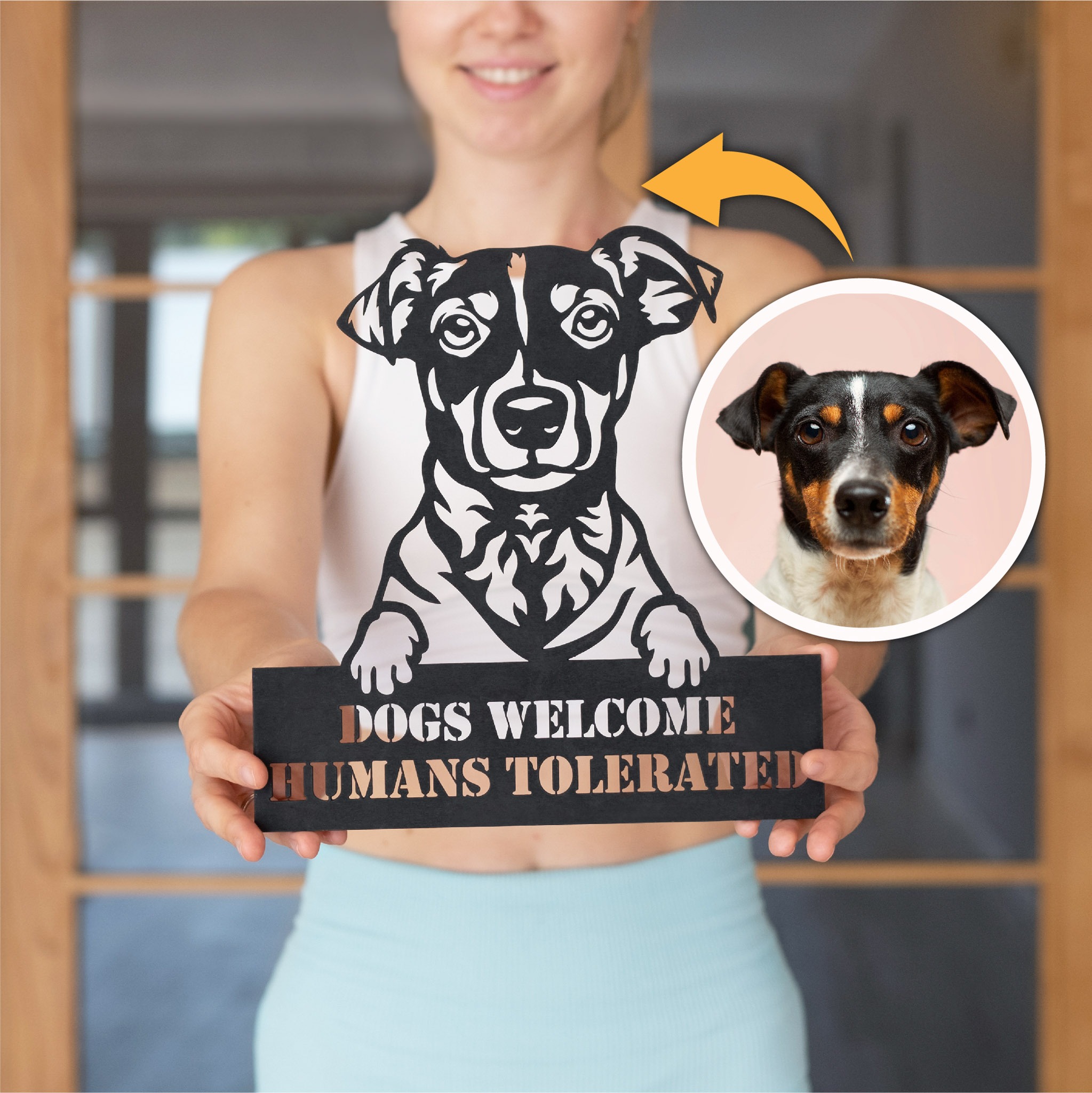 Custom Cut-Out Pet Memorial Plaque with Wooden Holder
