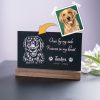 Custom Cut-Out Pet Memorial Plaque with Wooden Holder