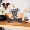 Custom Cut-Out Pet Memorial Plaque with Wooden Holder