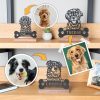 Custom Cut-Out Pet Memorial Plaque with Wooden Holder