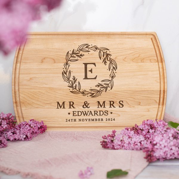 Custom Engraved Cutting Board with Names