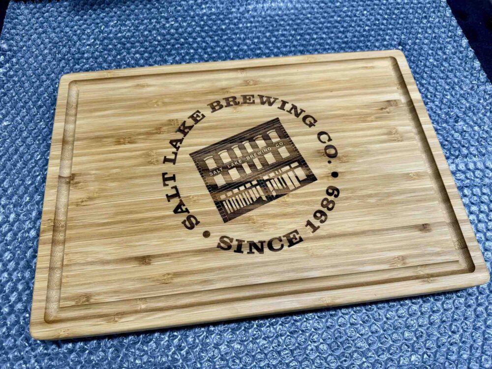 Olive wood cutting boards with logo