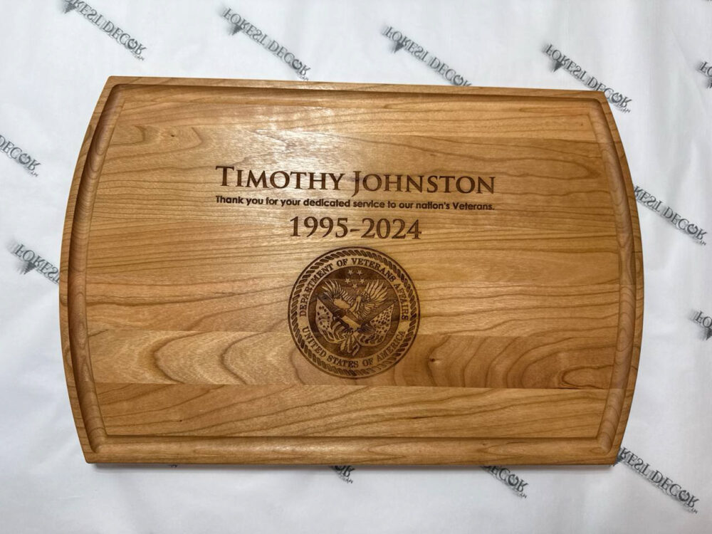 Engraved logo cutting boards