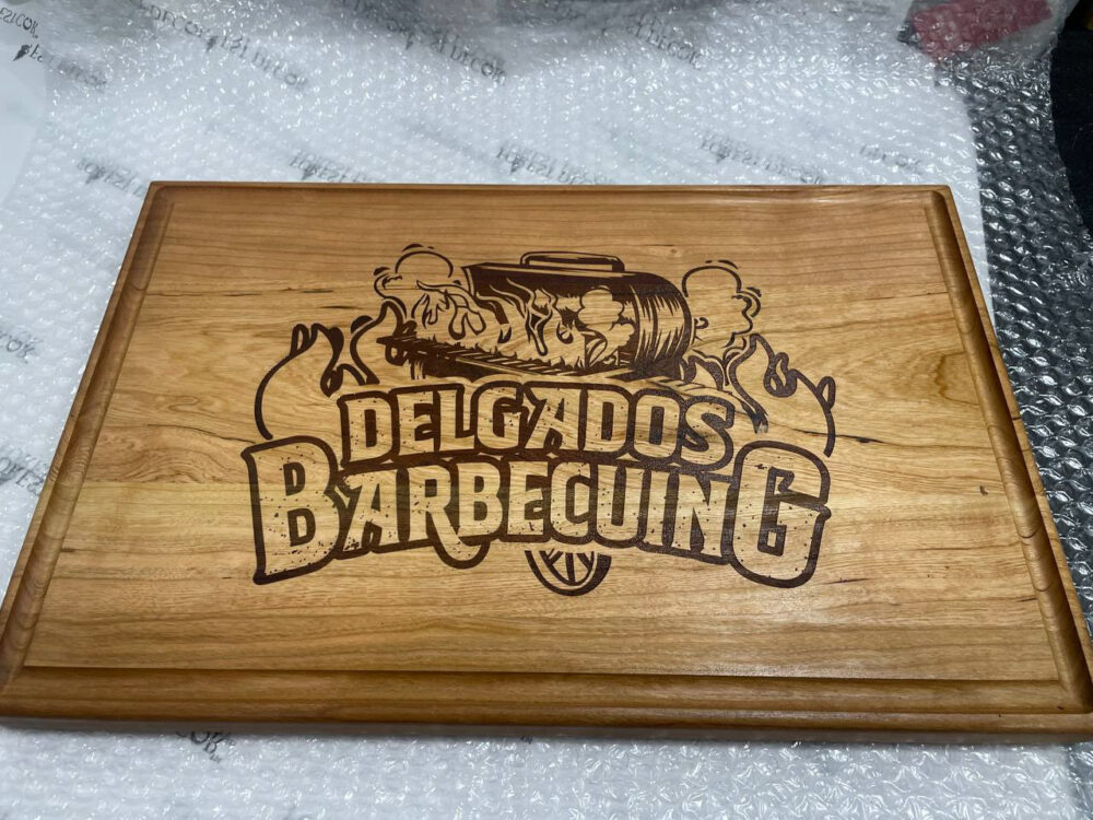 Engraved logo cutting boards
