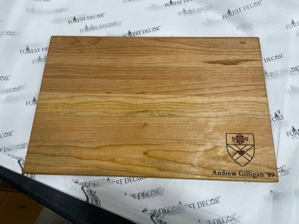 Engraved logo cutting boards