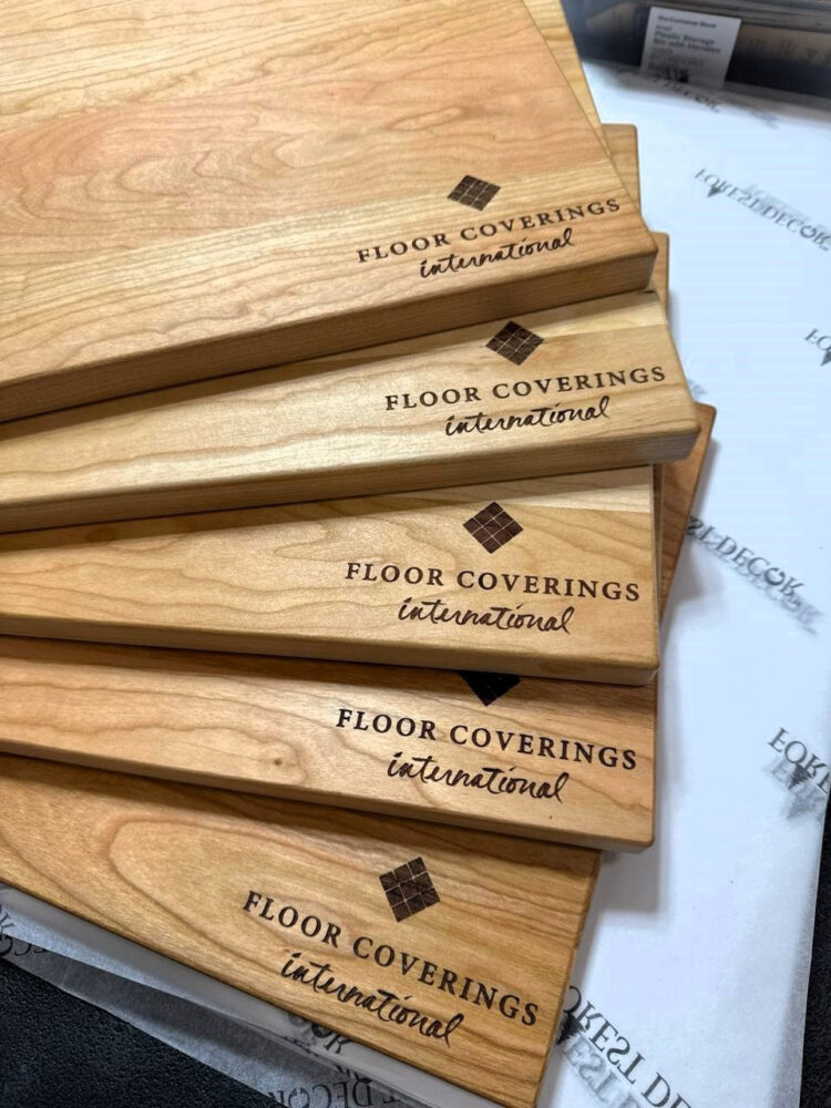 Engraved logo cutting boards