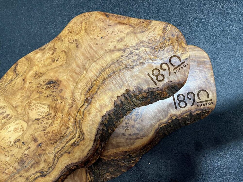 Olive wood cutting boards with logo for sale