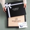 Live Edge Olive Wood Charcuterie Board with Logo – Optional Premium Gift Box