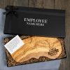 Live Edge Olive Wood Charcuterie Board with Logo – Optional Premium Gift Box