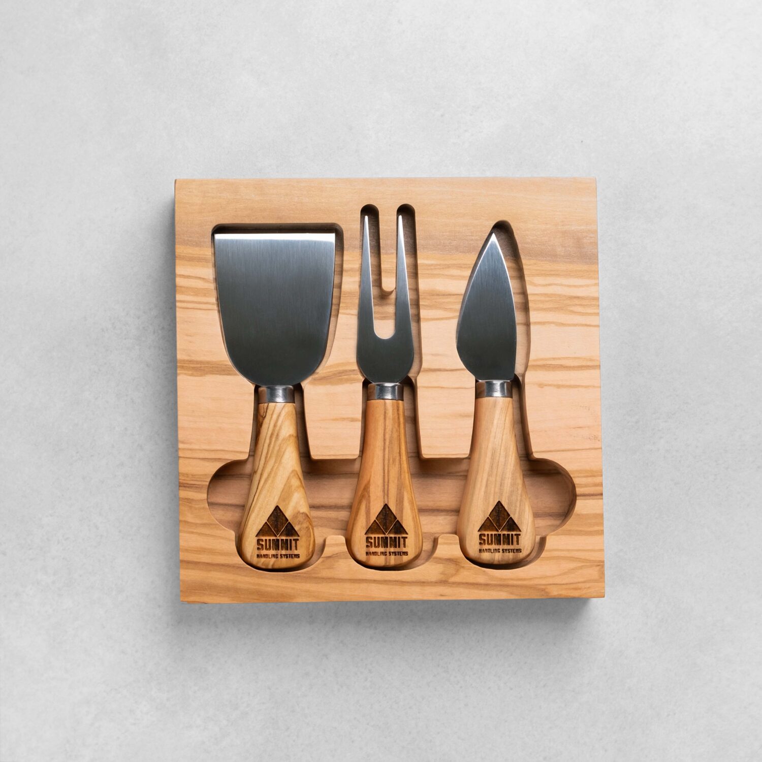 Olive wood cheese knives With logo