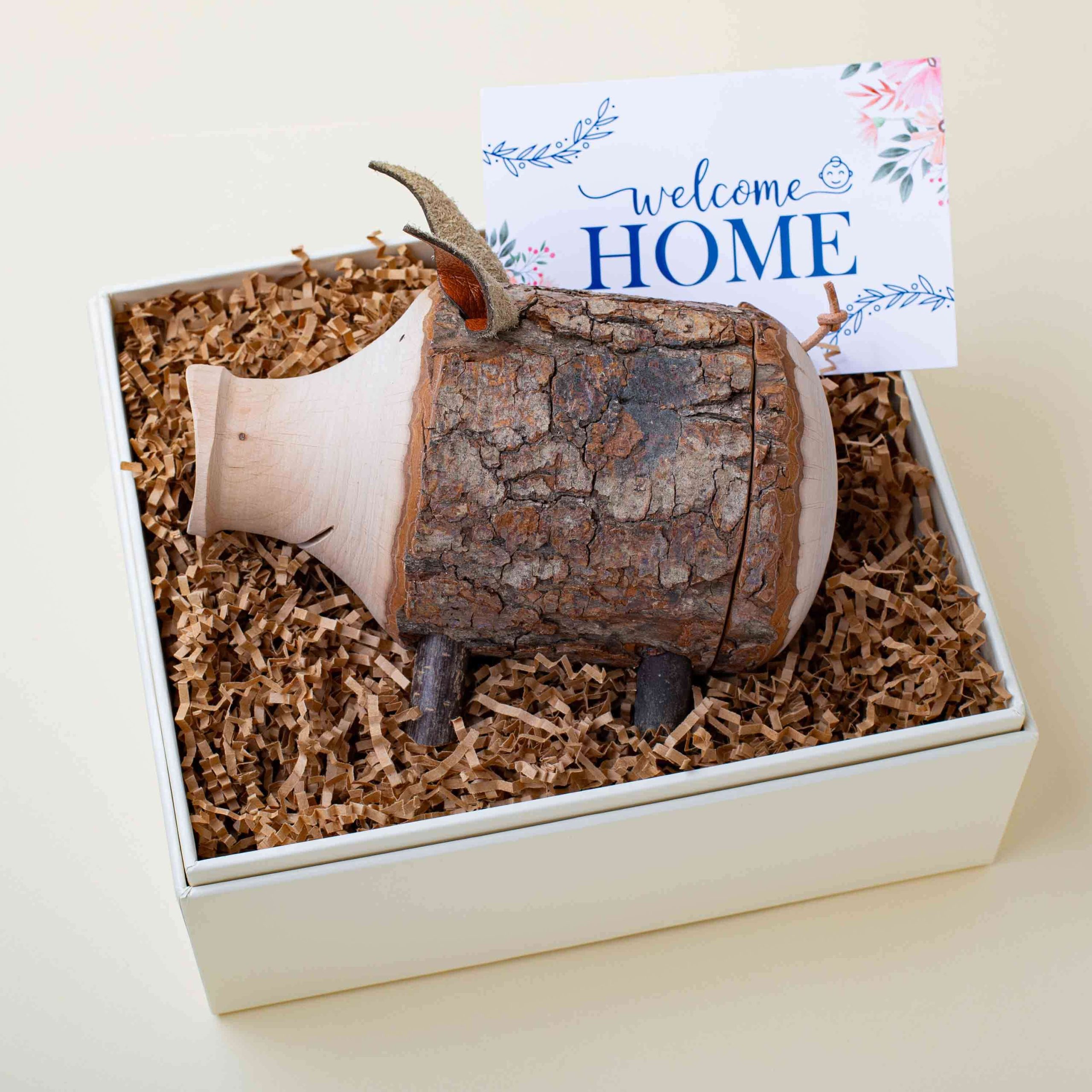 Rustic Piggy Bank Keepsake Box