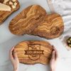Olive Wood Charcuterie Board with Logo Oval