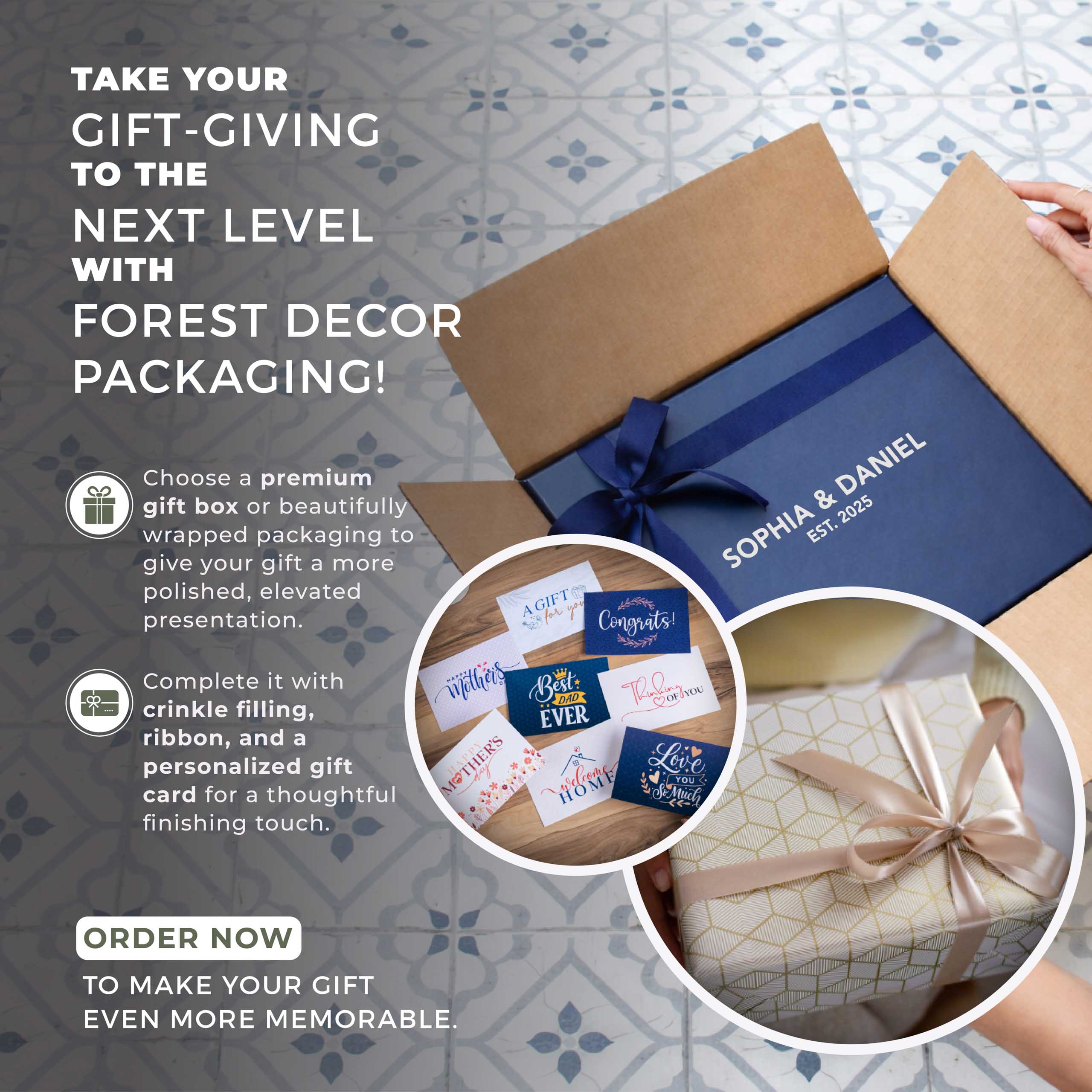A flyer for the high level of gift wrapping.