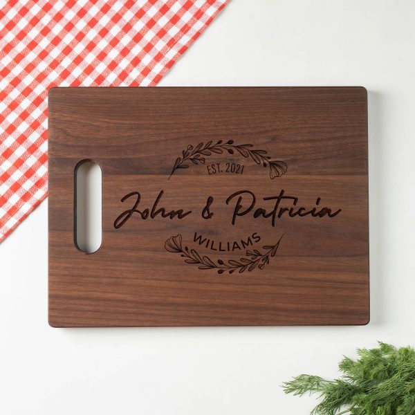 Personalized Bamboo Cutting Board with Handle